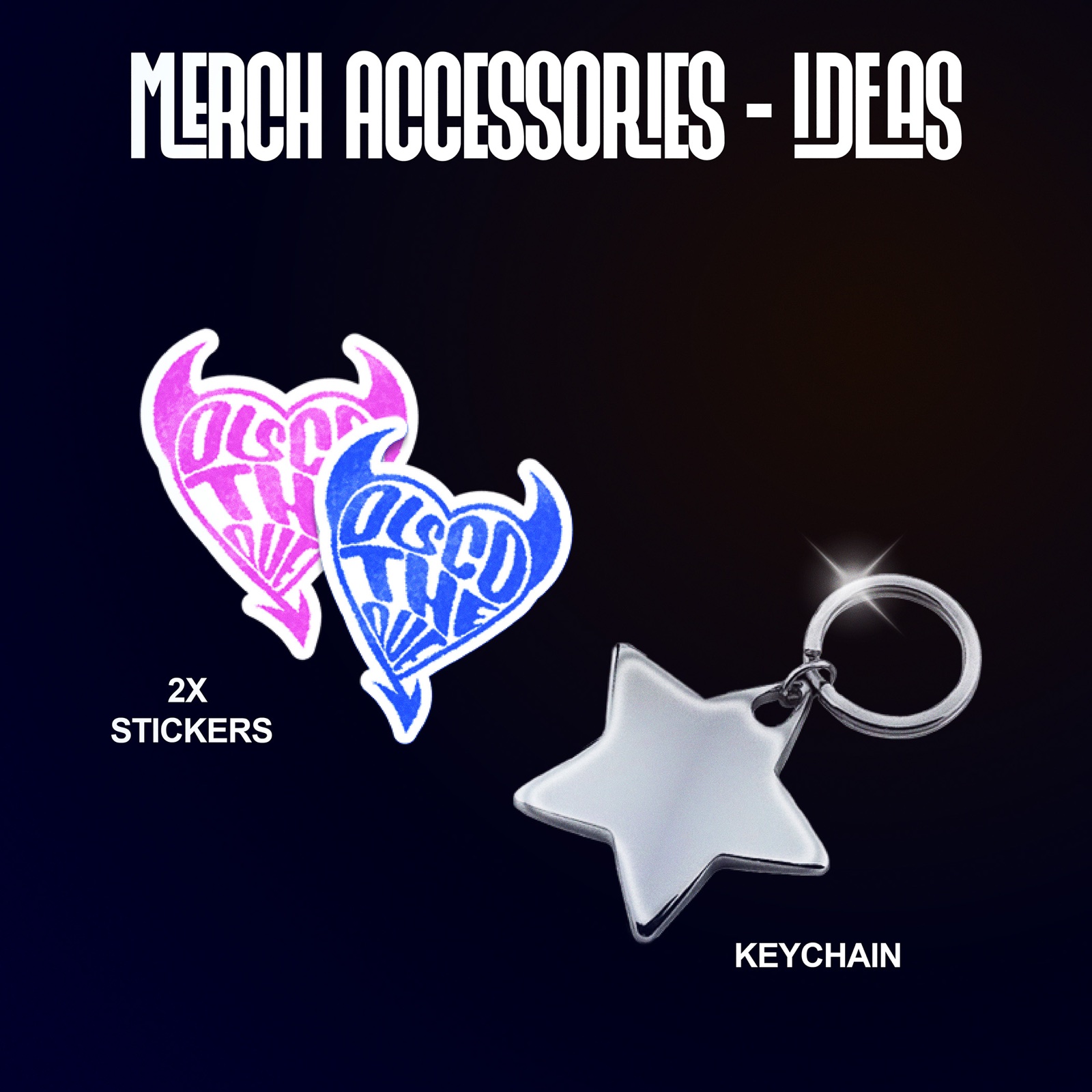 Discothèque merch accessories poster