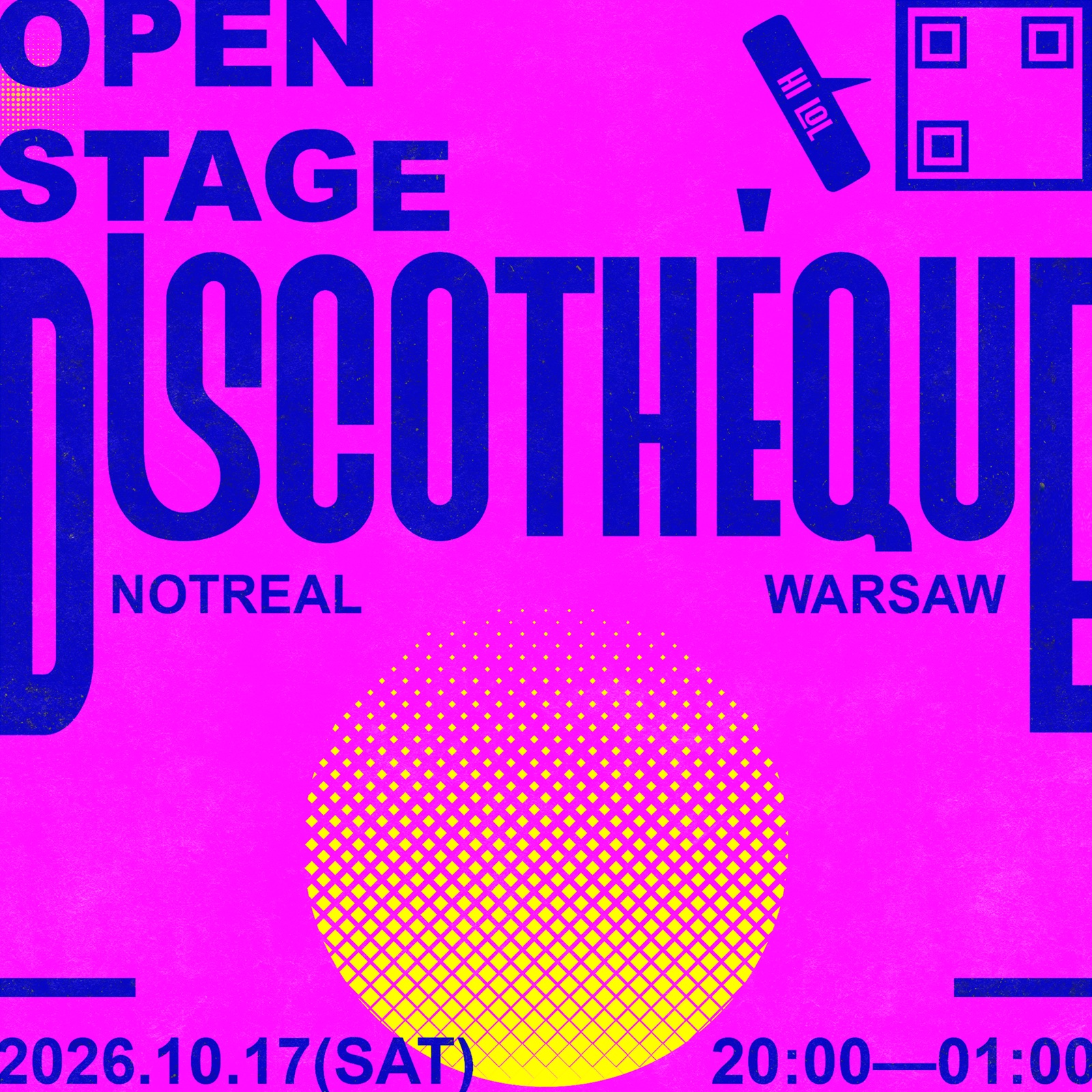 Discothèque open stage poster